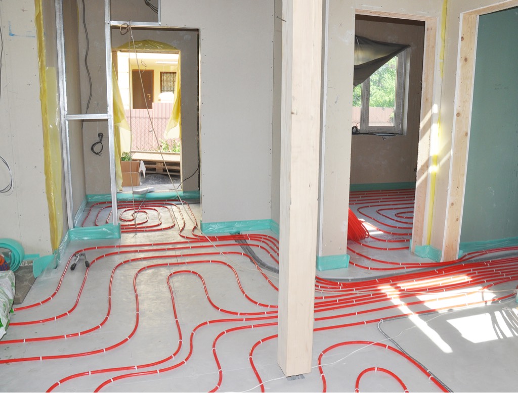 Flat showing underfloor heating installation